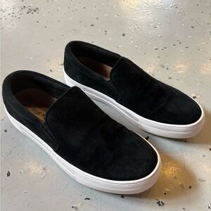 Steve Madden Men's Black and White Loafers